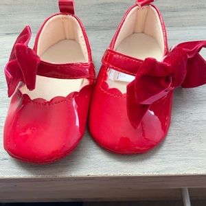 Carters baby girl red shoes size 9-12 mos